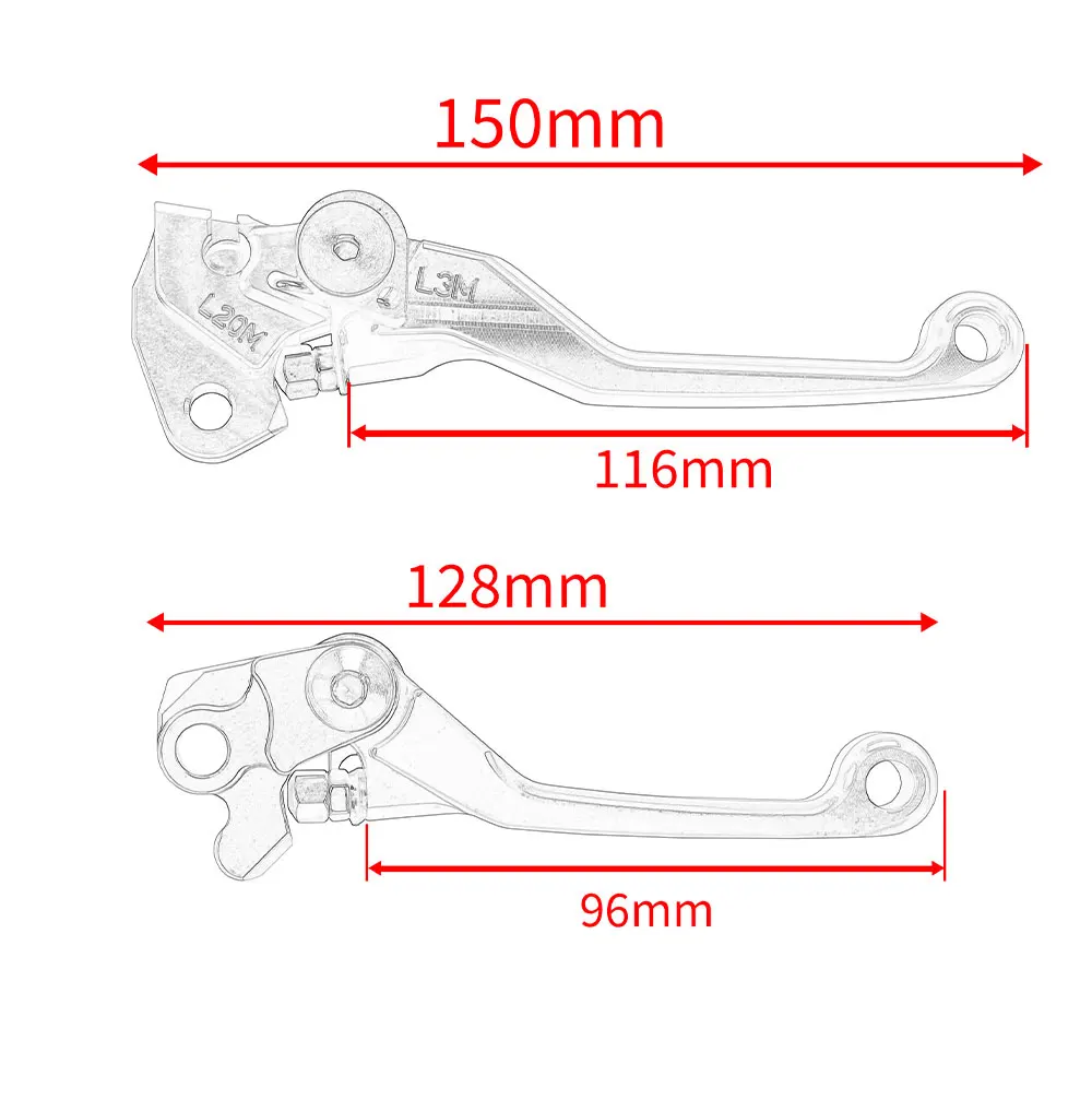 Мотоциклетные рычаги сцепления для YAMAHA XT 225 600 660 250 XT225 XT600 XT250X (art.: 3920c095e95d2) - 3920c095e95d2