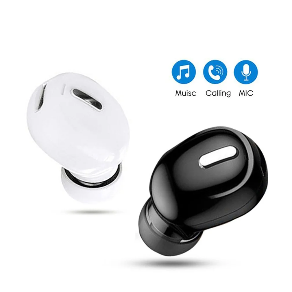 

1pc Single Mini Wireless Bluetooth-compatible 5.0 Earphone in Ear Sport with Mic Handsfree Headset For Samsung Huawei Earphones