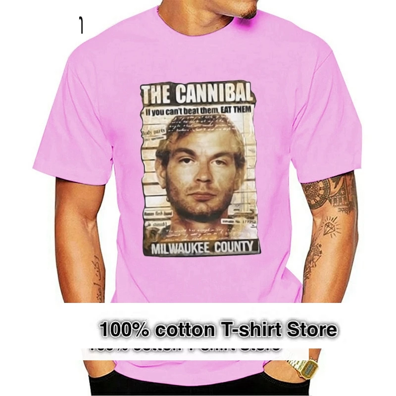 

New Anti Jeffrey Dahmer Mugshot Serial Kill Men T-Shirt Funny Shirt