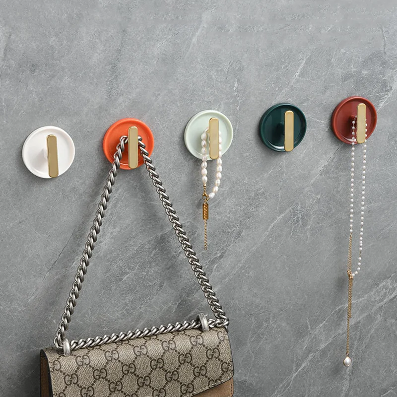 

Set of 5 Nordic Self Adhesive Drill Free Bag Key Coat Hooks Bedroom Jewelry Clothes Hanger Bathroom Kitchen Towel Rack Wall Hook