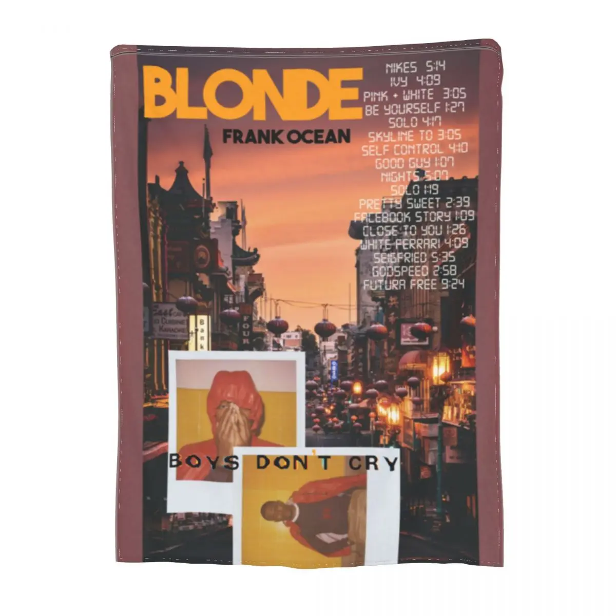 

Comfortable Boys Dont Cry Frank O-ocean Blanket Stuff Sofa Decorative Throw Blanket Lightweight Thin Flannel for Car