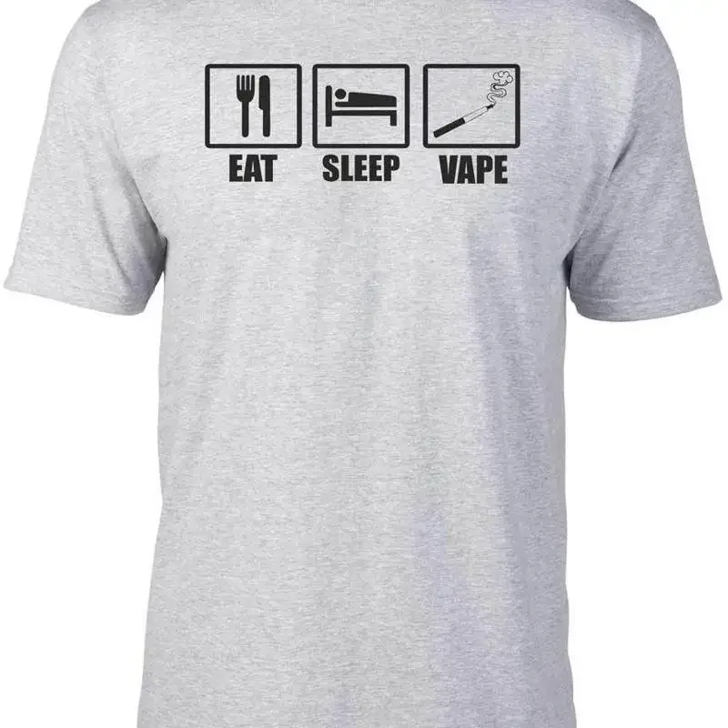 Фото Мужская футболка Eat Sleep Vape — забавный подарок, жидкость для вейпа со вкусом Smoke Machine №1