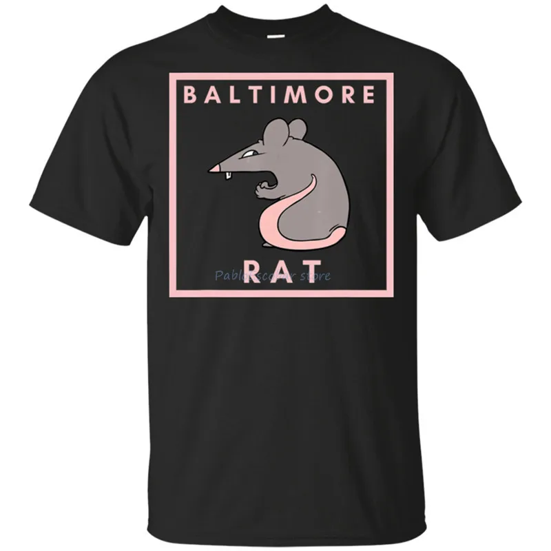 

Baltimore Rat T-Shirt Short Sleeve Black For Men-Women New Cool Tee Shirt men brand t-shirt man o-neck tshirt summer tees