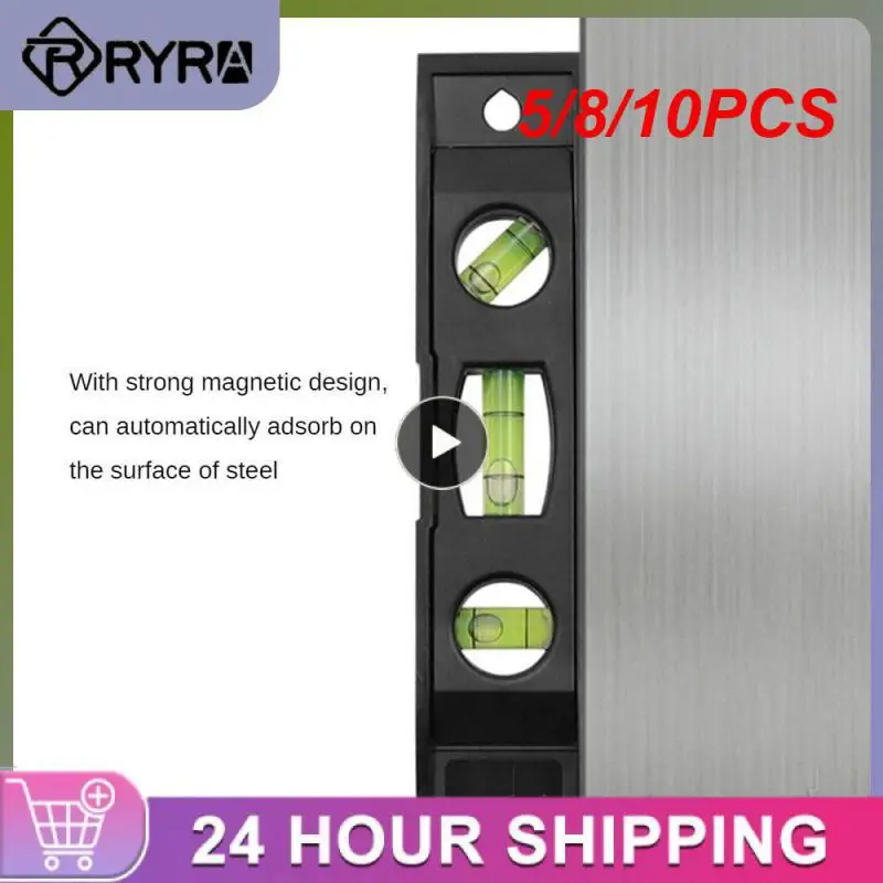 

5/8/10PCS 3 Bubble Horizontal Ruler Portable Gradienter High Precision Magnetic Spirit Level For Carpentry Tool Mini Pocket