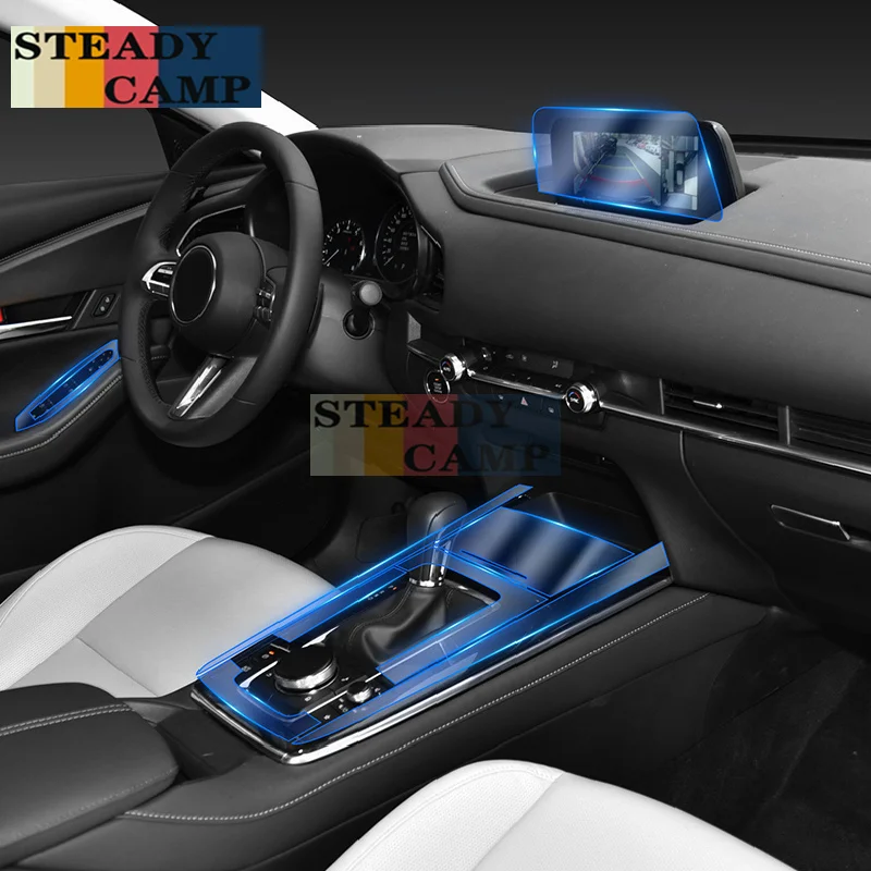 

For Mazda CX-30 2020-2022 Car Interior Center console Transparent TPU Protective film Anti-scratch film navigation Accessories