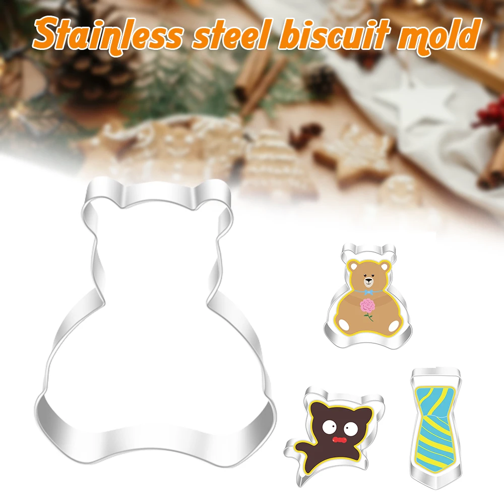 

Stainless Steel Cartoon Shape Biscuit Stencil fondant cookie mold Bear Cookie Mould baking mold for Kitchen DIY Baking Cookies
