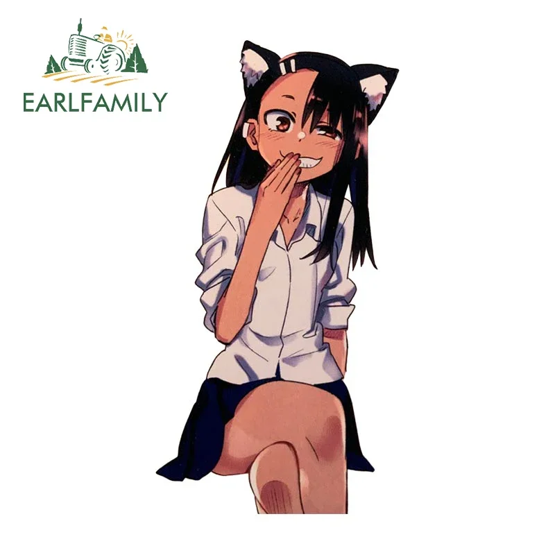 

EARLFAMILY Nagatoro Hayase Peeker Автомобильная наклейка аниме JDM заднее ветровое стекло мотоциклетный шлем Переводные водонепроницаемые автомобильные аксессуары