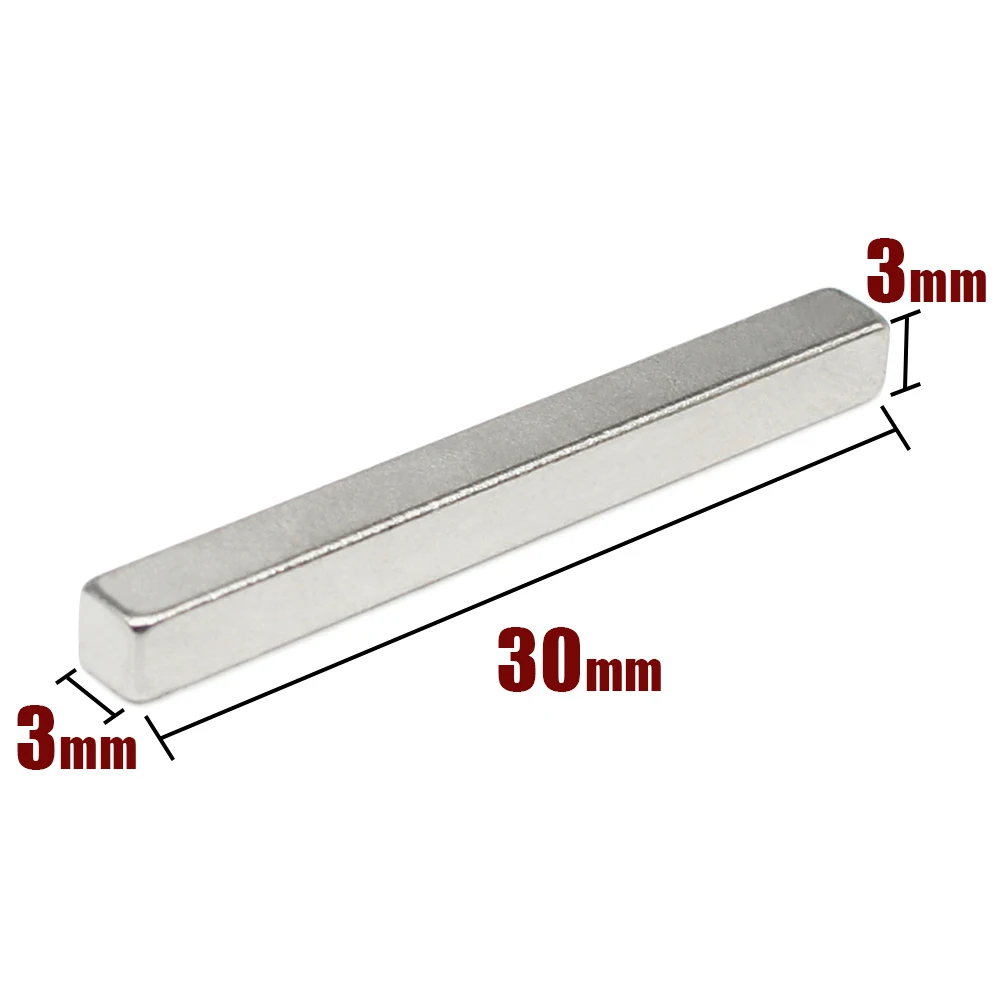 

10/20/50/100/200/250PCS 30x3x3 Strong Block Magnet N35 Quadrate Permanent Magnet 30x3x3mm Neodymium Magnets Sheet 30mm*3mm*3mm