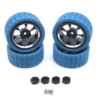 65mm metal wheel rim tire tyre with 12mm adapter for wltoys a959 144001 124016 124018 124019 rc car upgrade parts