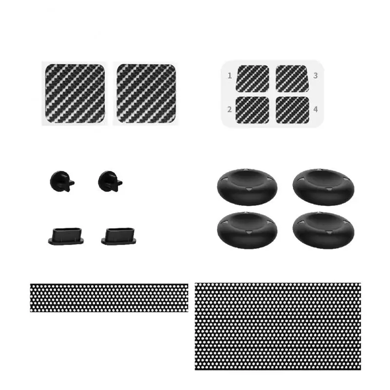 

Black Dust Plug + Button Trackpad Sticker + Silicone Rocker Cap Protection Kit For Steam Deck Host Console Protection Set