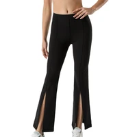 lulunew high waist hip lifting flared trousers tight hip lifting split yoga trousers womens dance fitness flared trousers
