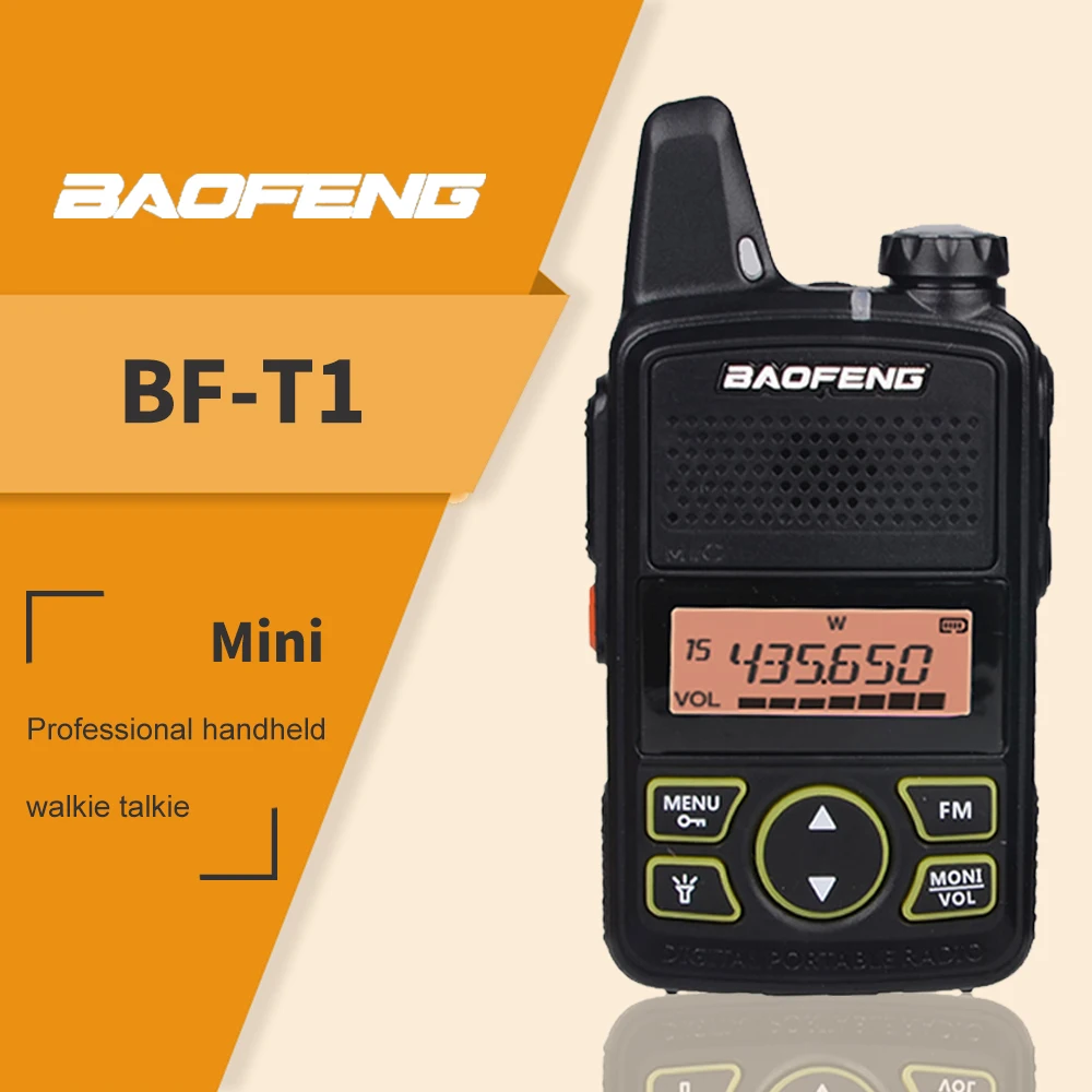 

Портативная мини-рация Baofeng BF T1, UHF 400-470 МГц, Любительская радиосвязь BF-T1, двухстороннее радио, зарядное устройство USB