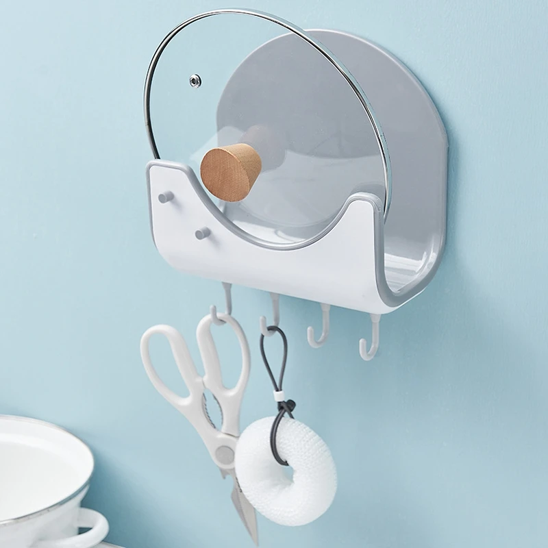 Кухонная многофункциональная настенная кастрюля с крышкой держатель для