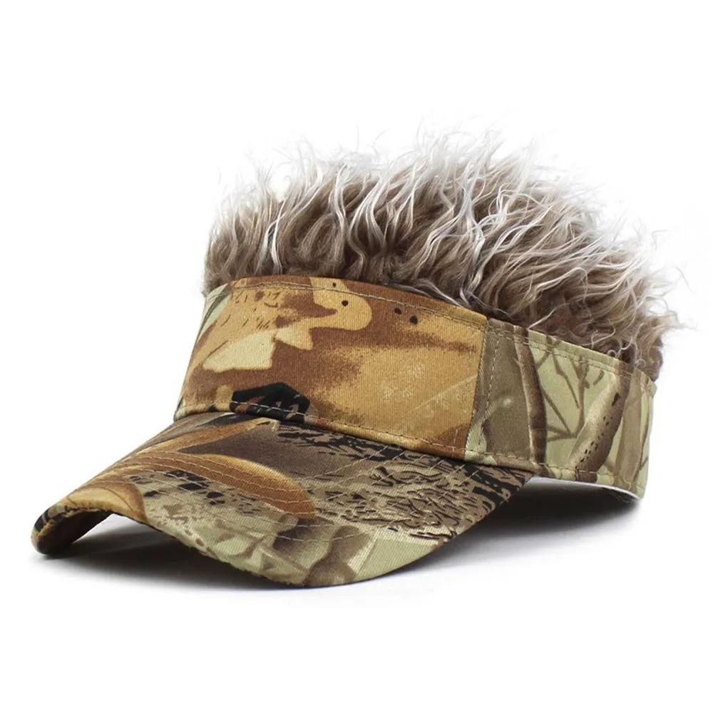 

Golf Baseball Cap With Fake Flair Hair Fashion Novelty Baseball Cap Sun Visor Hats Halloween Party Unisex Cap Funny Cool Gifts