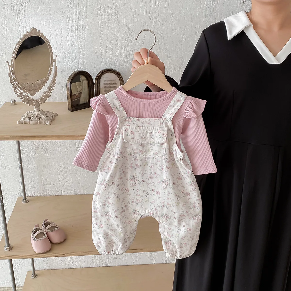 Детский комплект одежды новинка 2024 Стильный комбинезон для маленьких девочек