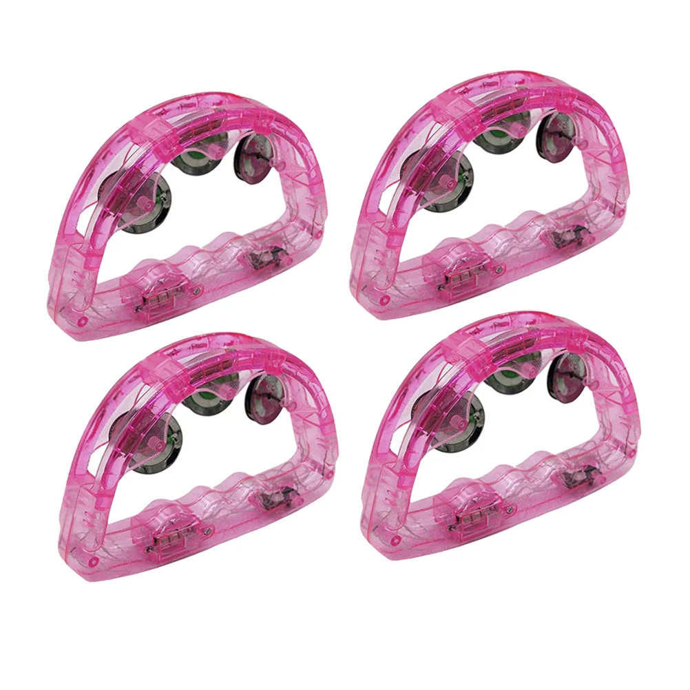 

Decorate Party Playthings Tambourine Shaking Toys LED Lights Handheld Percussion Instrument Baby Bell