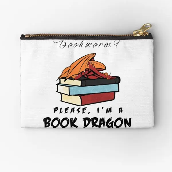 Книжные чехлы на молнии с изображением дракона и надписью «пожалуйста»