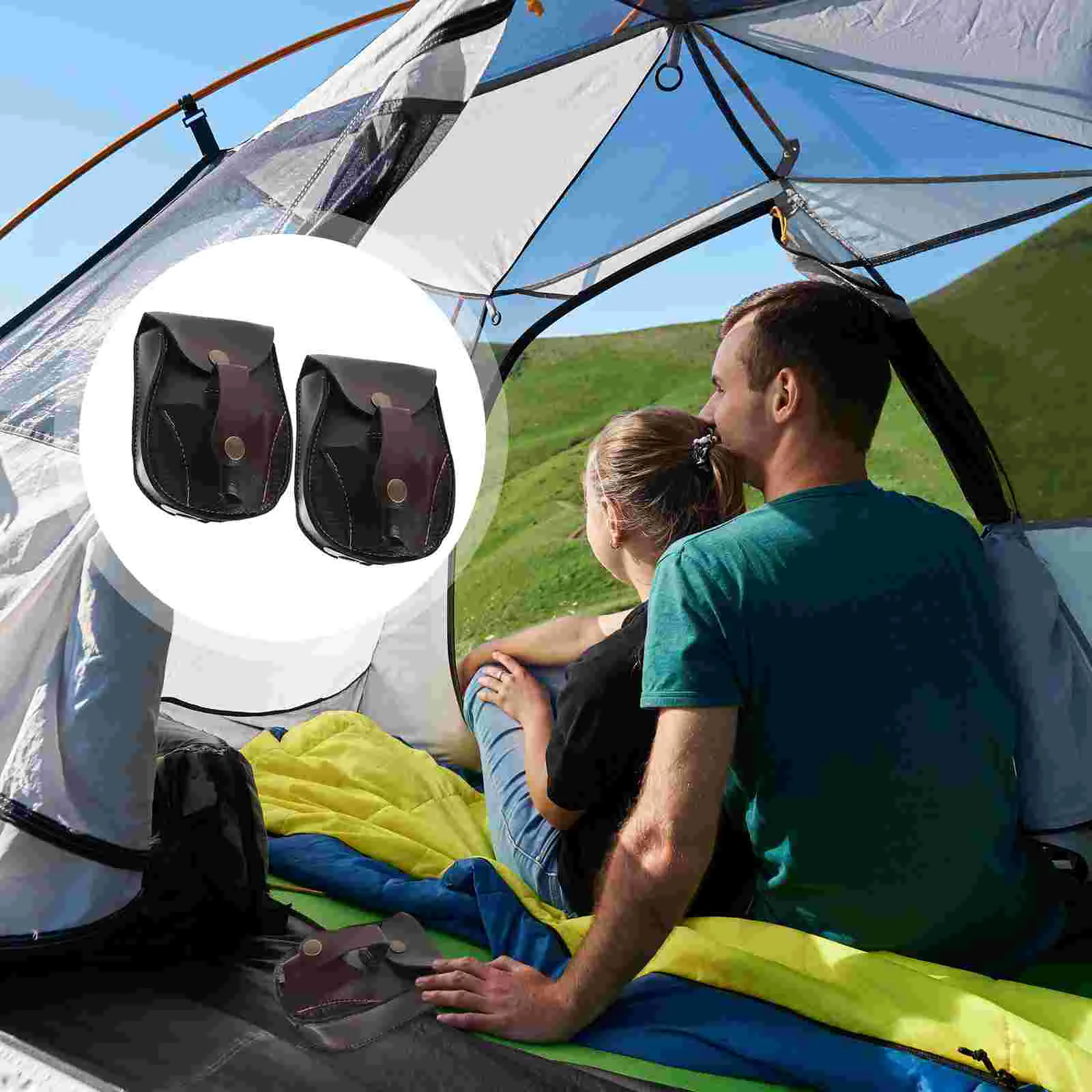 

2pcs Steel Bead Waist Pouch Storage Packet Multi-function Storage