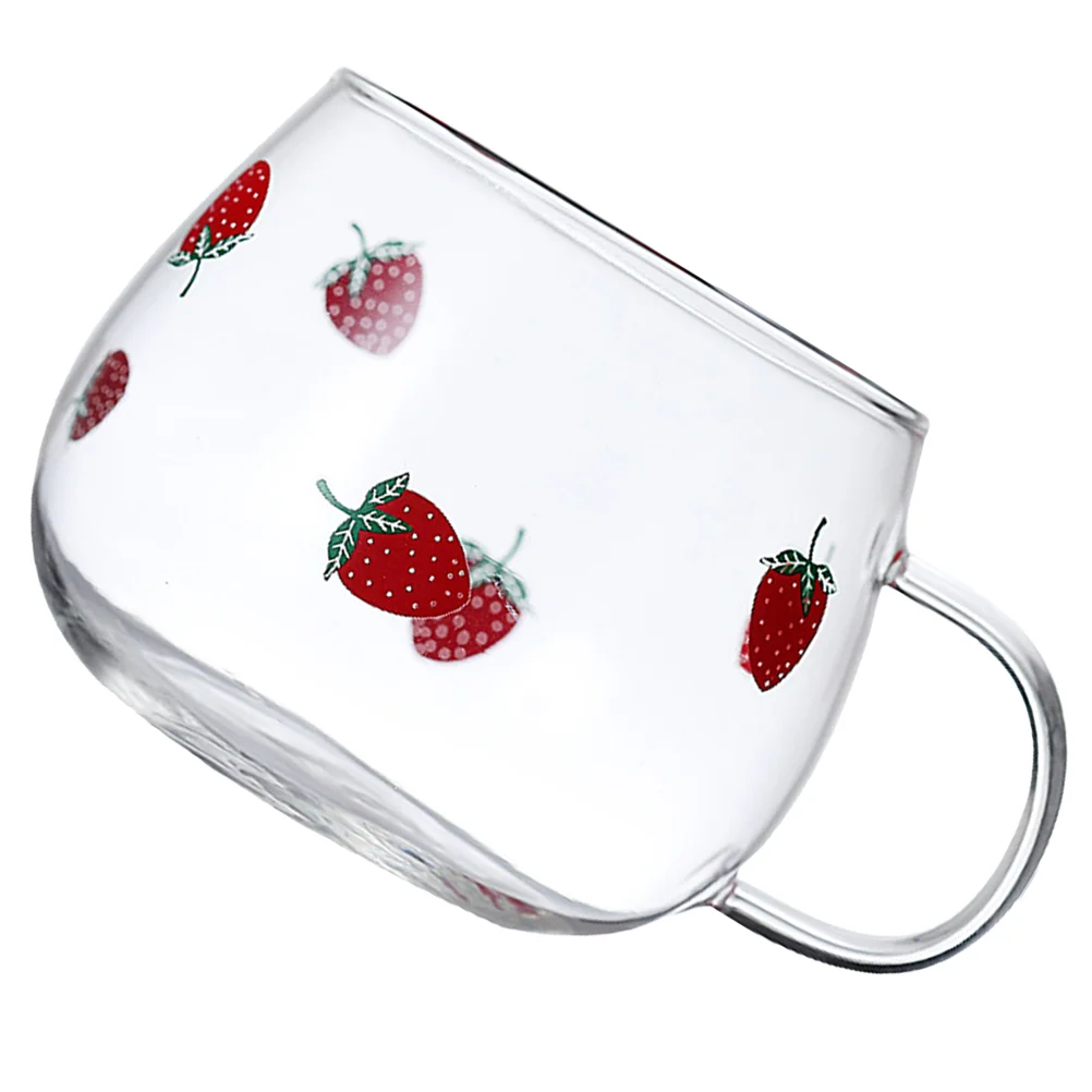 

Кружка, кружки для кофе и чая, чашки, Прозрачная чаша, керамический напиток для молока и воды, клубника, горячий эспрессо, питьевой цветок, суп, латте, шоколад