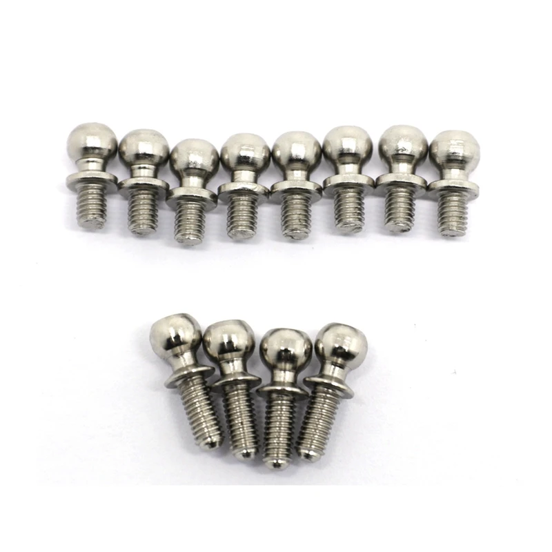 

12Pcs Metal M3 Hex Ball Head Screws For Wltoys 144001 144002 124016 124017 124018 124019 RC Car Spare Parts Accessories