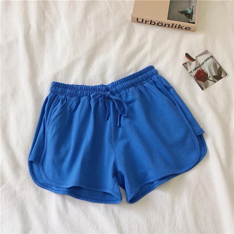 

Женские летние обтягивающие шорты ярких цветов, повседневные эластичные шорты серого цвета, Новинка