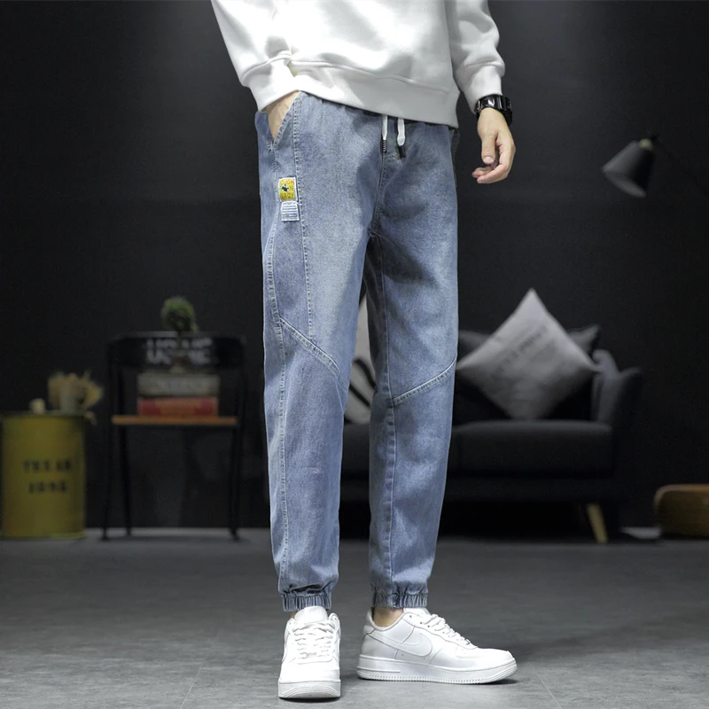 

Straight Loose Jeans Mens Retro High Street Slim Fit Casual Denim Trousers Harajuku Washed Jean Pants