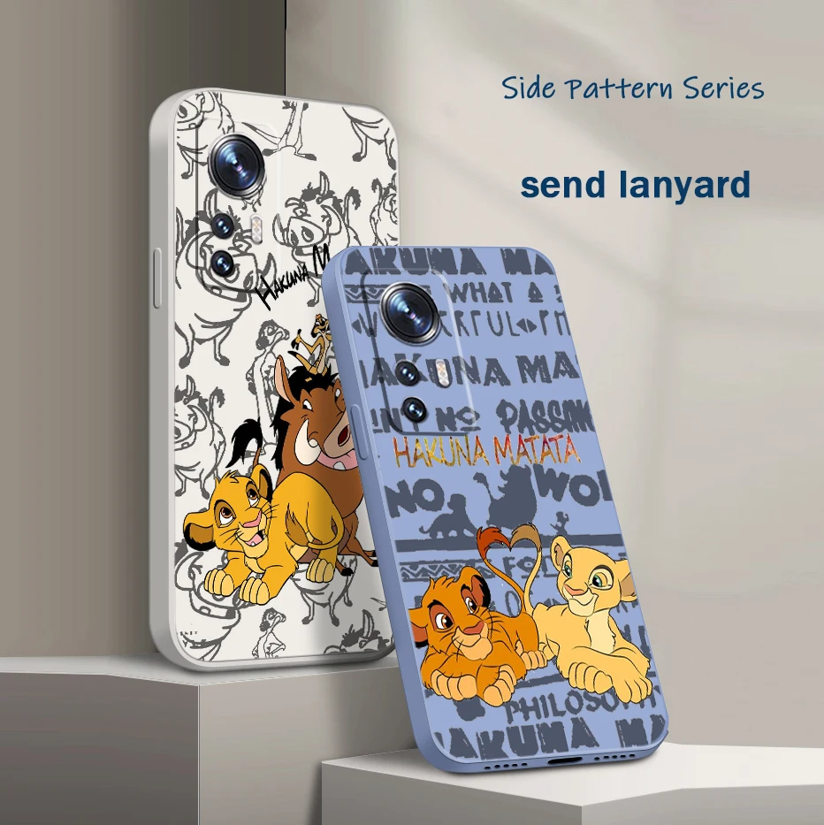 

Disney Lion King Pumbaa For Xiaomi Mi 13 12T 11i 11X 10S 10 Pro Lite Ultra 5G Liquid Rope Silicone Phone Case