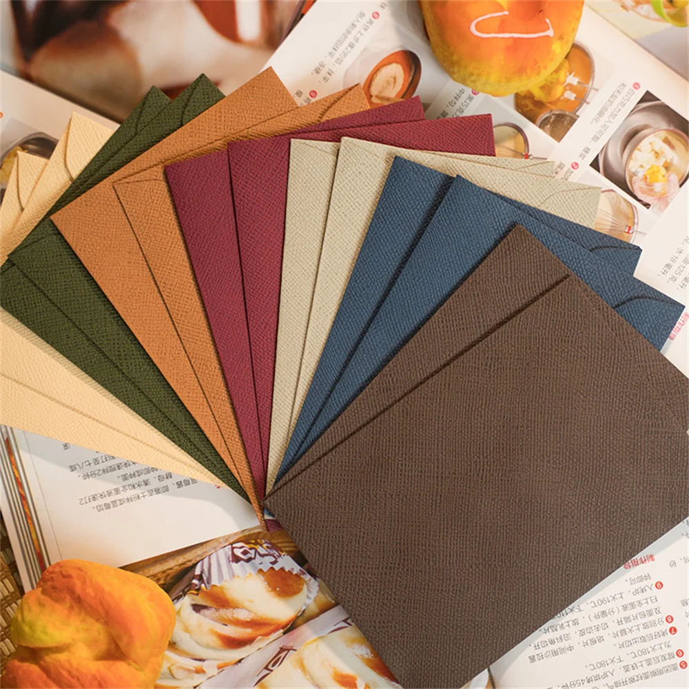 

10pcs /pack Retro Hemp Texture Envelopes Vintage Western Envelope for Letter Paper Wedding Party Invitation Cards Bag
