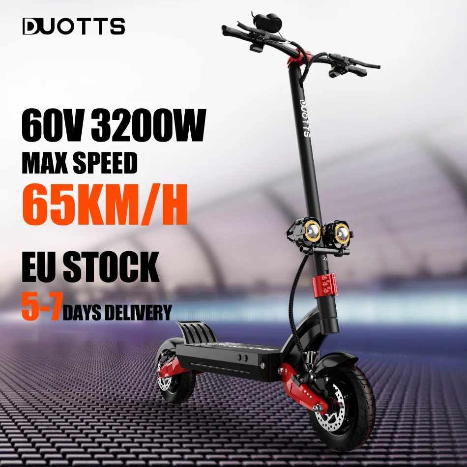 

Europe Warehouse DUOTTS D10 Electric Scooter 60V 20.8AH Dual Drive e scooter Powerful Electric Scooters Adults