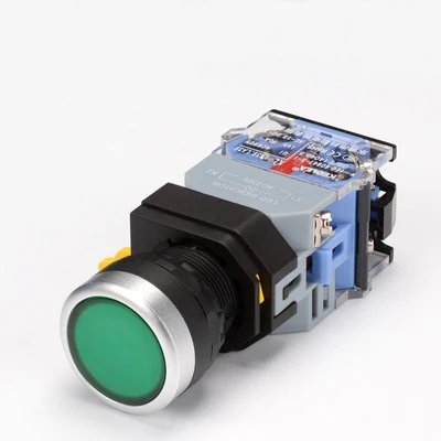 

Встроенный кнопочный переключатель с плоской головкой, 22 мм, 10 А, 440 В переменного тока, 6-380 В постоянного тока