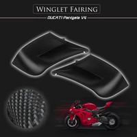 11 motorcycle winglet air deflector aerodynamic wing kit spoiler carbon fiber for ducati panigale v4 rs 2018 2022