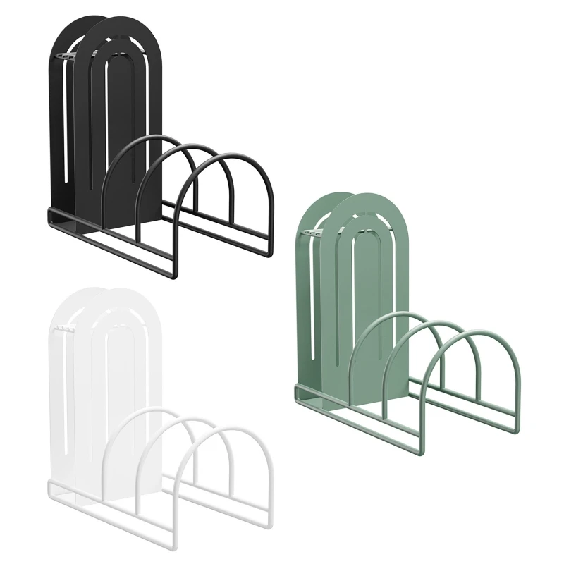 

Stainless Steel Pot Lid Cutting Board Holder Metal Freestanding Stand for Home Kitchen Countertop Knives Tableware