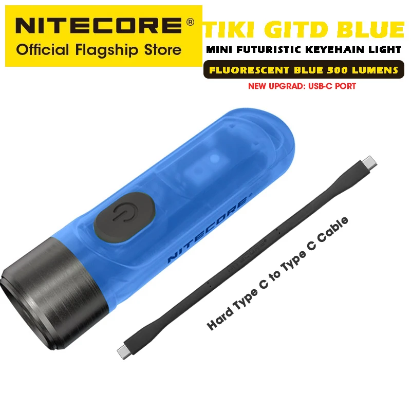 

NITECORE TIKI GITD голубой фонарик