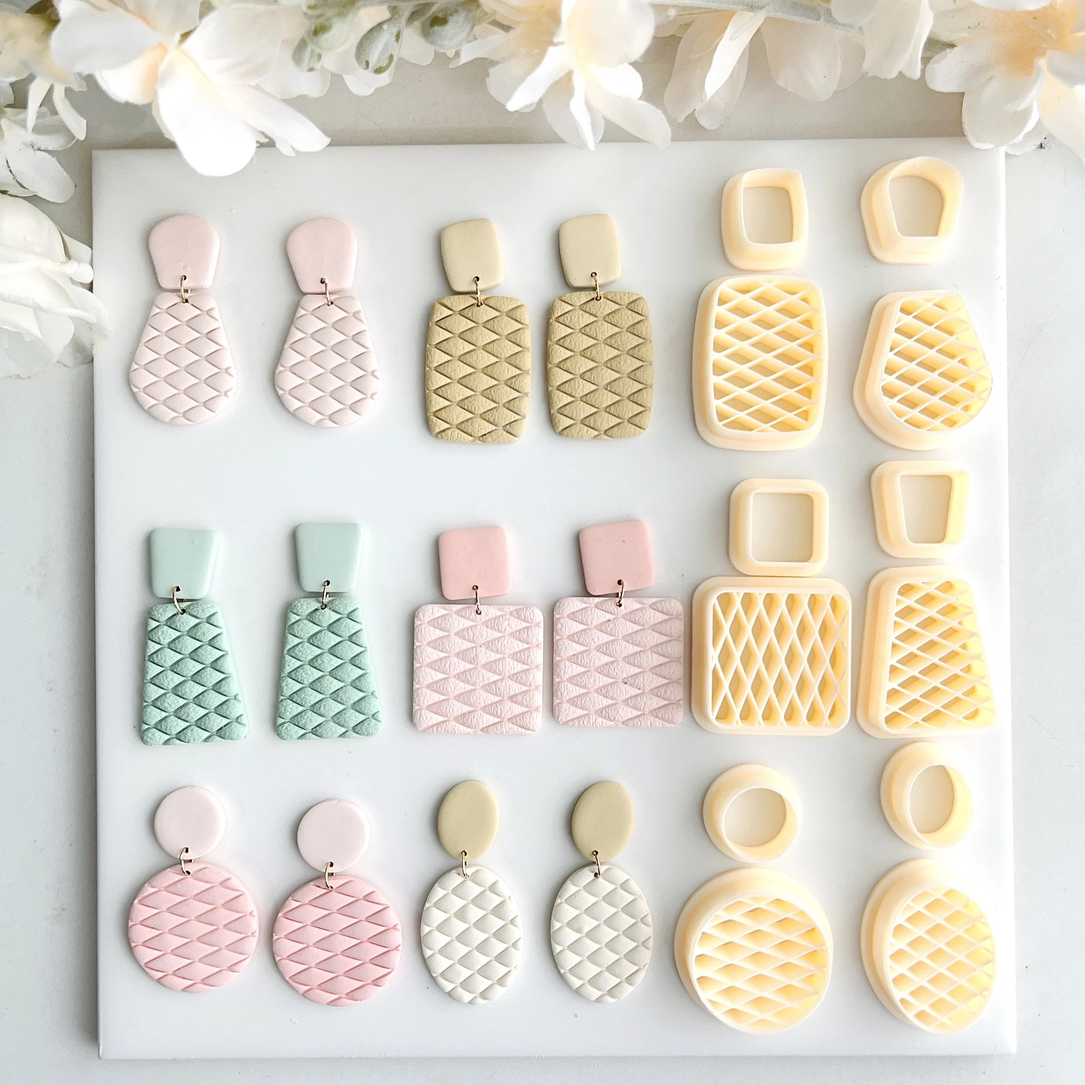 Простые линии узора геометрической формы полимерные режущие для самодельных