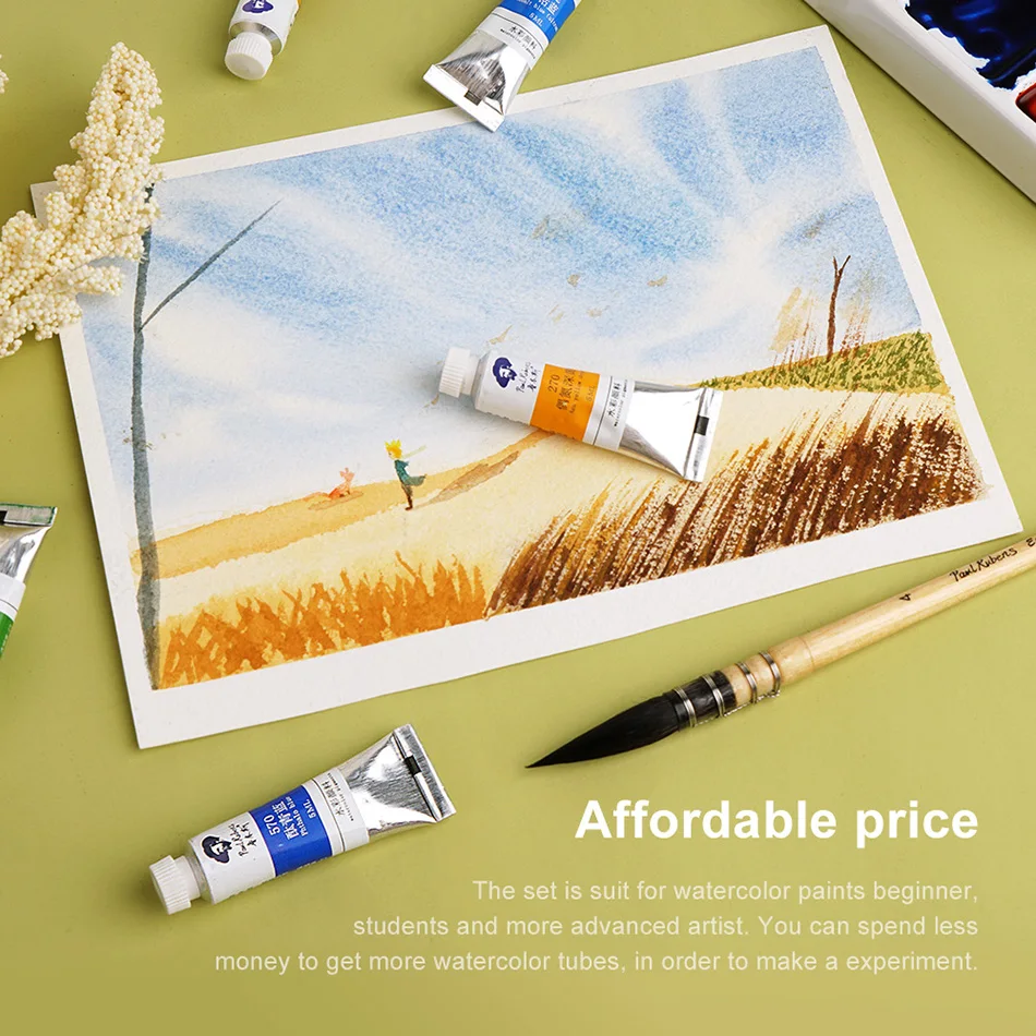 Профессиональная акварельная краска Paul Rubens 36 цветов 5 мл высококачественный