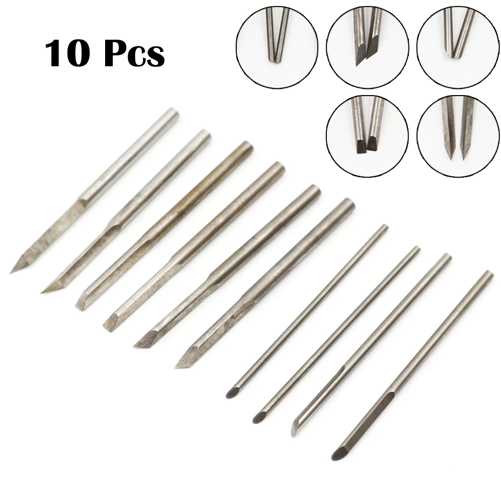 

10PCS 50mm Precision Carving Cutter Knife Blade Wood Carving Chisel Woodworking Tools Set Head Handmade Olive DIY Hand Tools