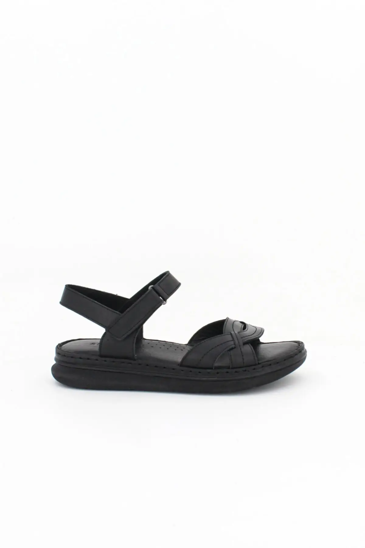 

Genuine leather black women leather sandals Dp59-0009