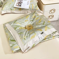 silk summer cool quilt king queen size home bedding high end light luxury washed silk printing cool sleep summer cool quilt