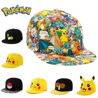 2022 anime pokemon baseball cap peaked cap anime figure pikachu with ears cotton universal adjustable cosplay hat birthday gifts