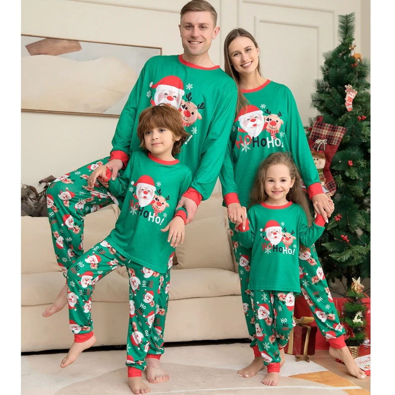 

Christmas Pajamas Family Matching Suits for The Family Outfits Mother Kids Mom Dad Baby Children Couples Matching Clothing Set