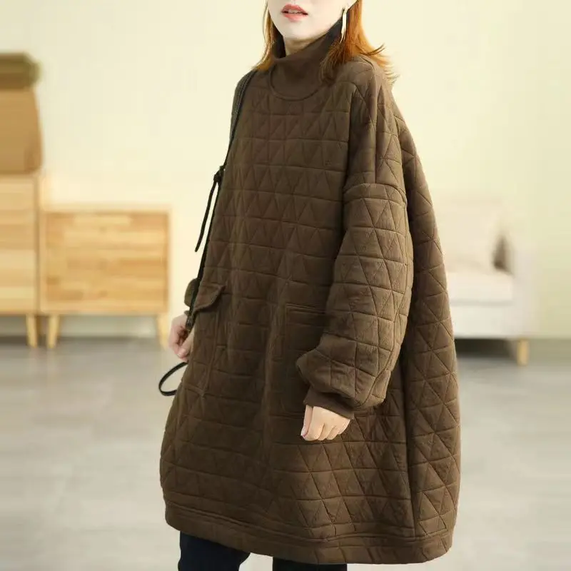 

SuperAen Women's 2022 New Sweater Dress Women's Autumn and Winter Long Padded Dress Fashion Jacket Coat