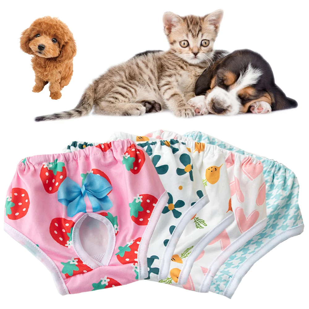 

Dog Diapers Physiological Pant Puppy Women's Panties Shorts Underwear Washable Female Dog Diper Panties Pet Dog Cat Clothes