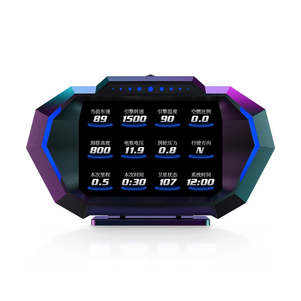 OBD + GPS HUD P24 Автомобильный Проекционный дисплей Бортовой компьютер Цифровой