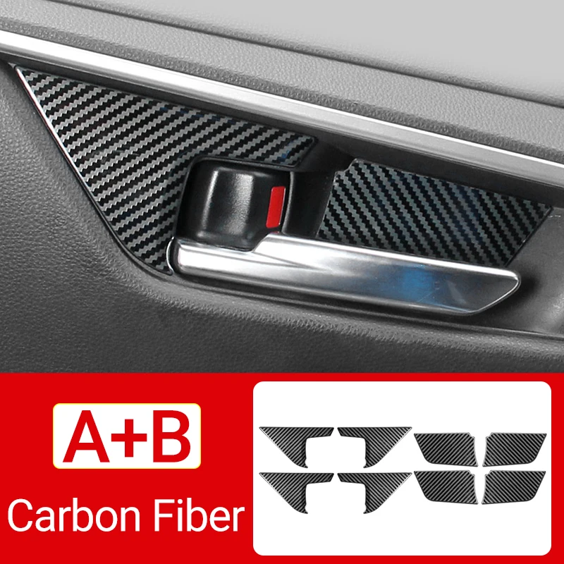 Гибридная накладка на внутреннюю дверную ручку автомобиля из нержавеющей стали для Toyota RAV4 XA50 2019 2020 2021 2022 2023 RAV 4