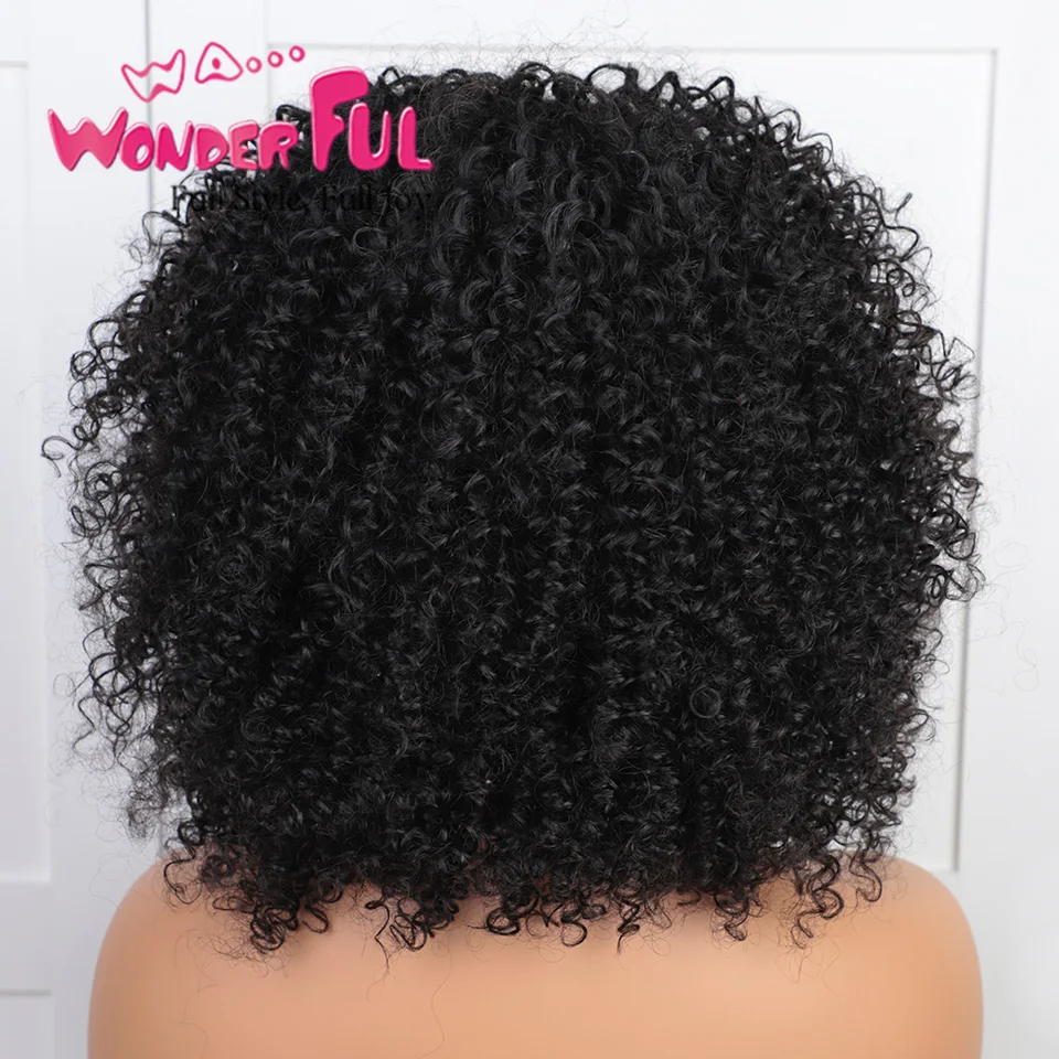 Афро вьющиеся короткие кудрявые парики боб бразильские человеческие волосы