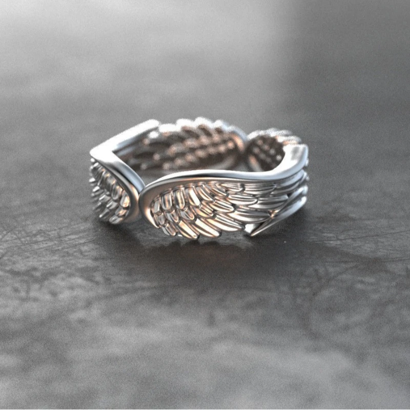 Баранина хит продаж новое кольцо с крыльями в Европе и США ретро тайское