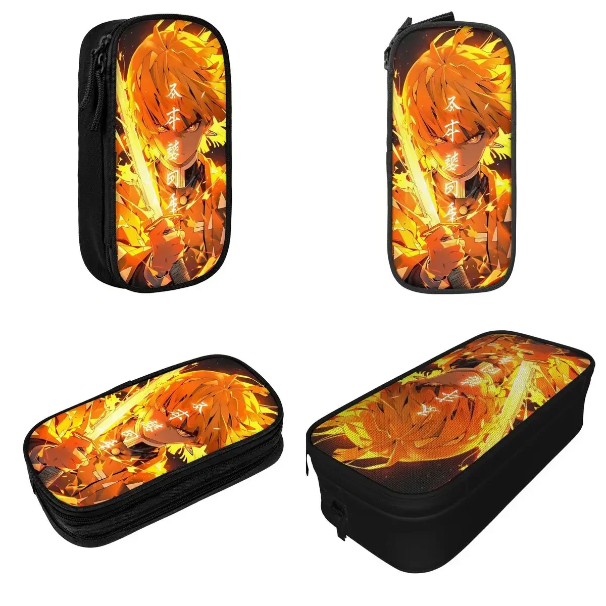 Карандаш Zenitsu в стиле аниме рассекающий демонов Модный вместительный офисный