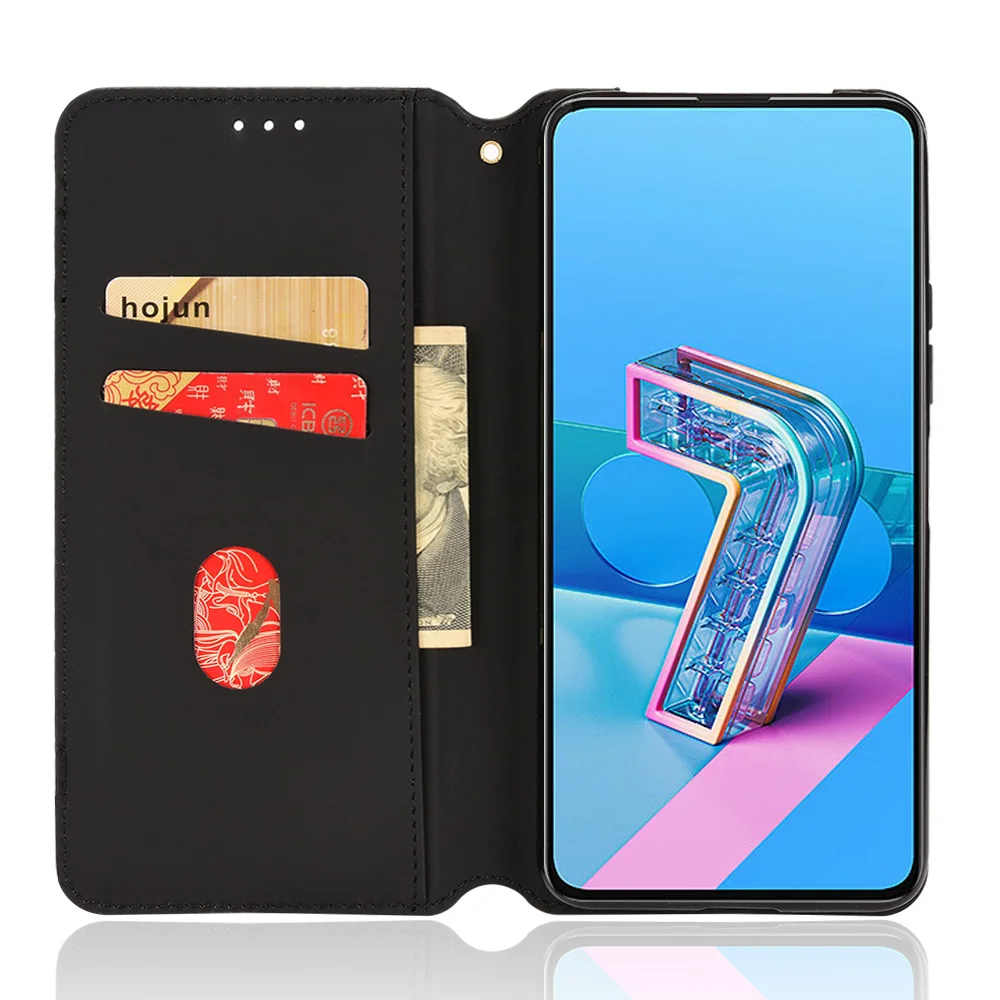 Кожаный чехол-книжка для Asus Zenfone 8 7 Pro откидной Магнитный чехол с трехмерным