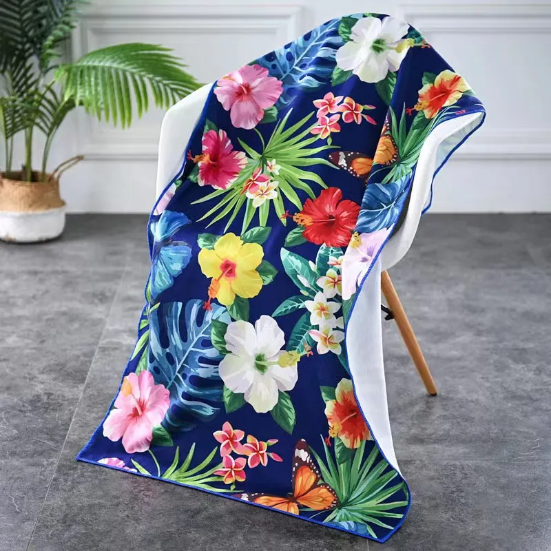

Microfiber Beach Towel Soft and Easy to Absorb Water Sports Shawl Towel Quick-Drying Swimming Printed Bath Towel