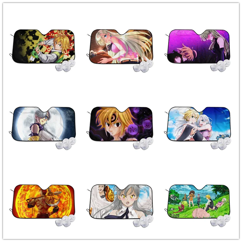 

The Seven Deadly Sins Car Windshield Sun Shade - Blocks UV Rays Sun Visor Protector Sunshade to Keep Your Vehicle Cool